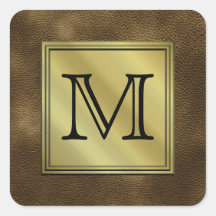 Image faite sur commande imprimée de monogramme. B Stickers Carrés