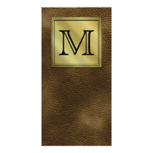 Image faite sur commande imprimée de monogramme. B Carte Avec Photo