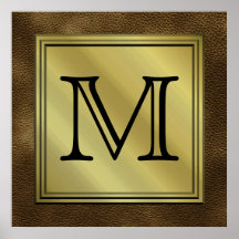 Image faite sur commande imprimée de monogramme. B Affiche