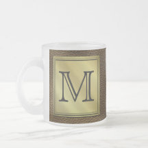 Image faite sur commande imprimée de monogramme. B Tasse À Café