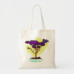 Image graphique droite de bonsaïs pourpres sacs