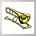 image jaune stylisée de graphique de trombone posters