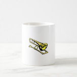 image jaune stylisée de graphique de trombone tasse
