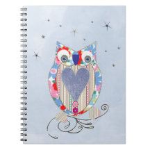 Image lunatique rose bleue fleurie mignonne de hib carnets à spirale