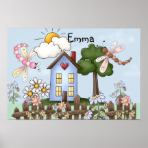 Image mignonne d'art de campagnards affiche