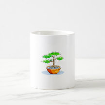 Image orange de graphique de cuvette de bonsaïs dr tasse