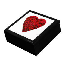 Image rouge lumineuse de coeur boîte à bijoux