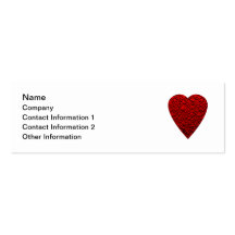 Image rouge lumineuse de coeur carte de visite