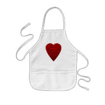 Image rouge lumineuse de coeur tabliers