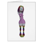 Image tramée de poupée des cheveux 3D Bonga d'arc- Cartes De Vœux