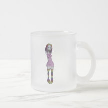Image tramée de poupée des cheveux 3D Bonga d'arc- Tasse À Café