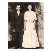 Image vintage d'un couple de mariage cartes postales