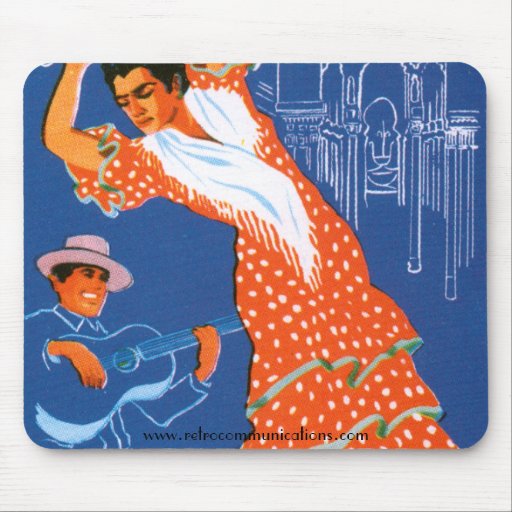 Image vintage Mousepad de voyage d'Espagnol Tapis De Souris