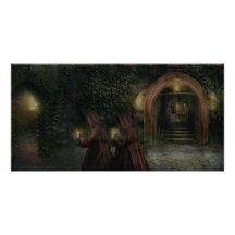 Imaginaire - dans la nuit carte avec photo