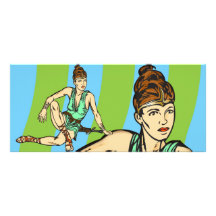 Imaginaire de femmes d'Amazone Doubles Cartes