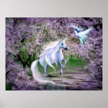 Imaginaire de licorne de ressort affiches