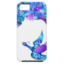 Imaginaire de plume de paon coques iPhone 5