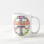 Imaginez la rétro tasse de paix
