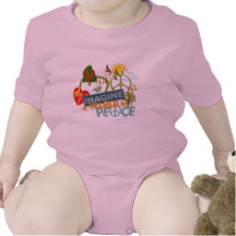Imaginez un monde dans la paix t-shirts