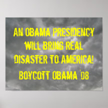 IMG_2543, boycott Obama '08, un Obama Presidenc… Affiche