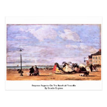 Impératrice Eugenie sur la plage chez Trouville Carte Postale