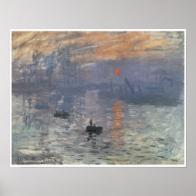 Impression-Lever de soleil, 1872 Posters
