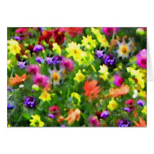 Impressions florales carte de vœux