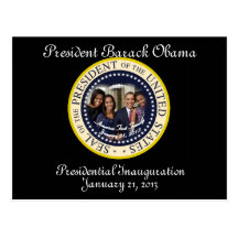 Inauguration 2013 de PRÉSIDENT OBAMA FAMILY Cartes Postales