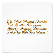Incantation de Gayatri Invitations Personnalisées