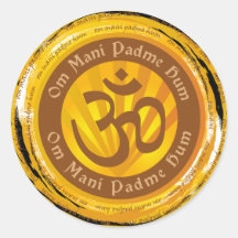 Incantation tibétaine avec le symbole d'Aum Autocollants