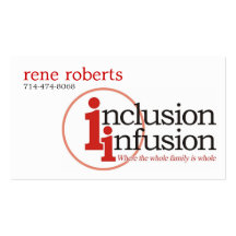 inclusion-infusion-logo, Rene Roberts, 714-474-… Cartes De Visite Personnelles