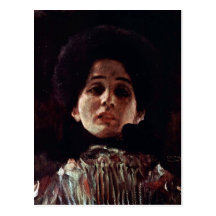 Inconnu par Gustav Klimt Cartes Postales