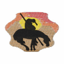 Indien et cheval polos brodés