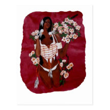 INDIENNE FLEURS.png Cartes Postales