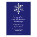Indigo du faire-part de mariage 2 de flocon de nei