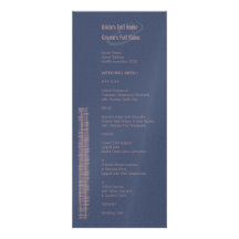 Indigo et menu bleus de mariage de Woodrose Faire-parts