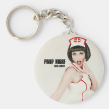Infirmière de pin-up Keychain Porte-clés