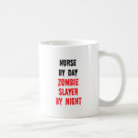 Infirmière par le tueur de zombi de jour par nuit tasse à café