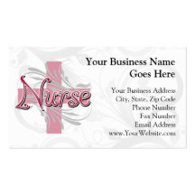 Infirmière rose de croix/remous cartes de visite professionnelles