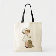 Infirmière vintage avec le T-shirts et les cadeaux Sacs En Toile