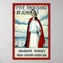 Infirmière vintage de ~ d'infirmières licenciées posters