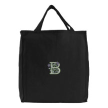Initiale B de monogramme de fleur Sacs Brodés