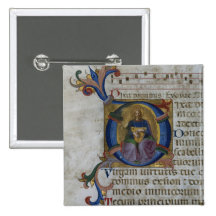 Initiale "D" de Mme 531 f.169v Historiated dépeign Pin's Avec Agrafe