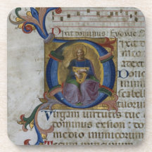 Initiale "D" de Mme 531 f.169v Historiated dépeign Dessous-de-verre