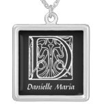 Initiale de monogramme de Nouveau D d'art personna Bijouterie Personnalisée
