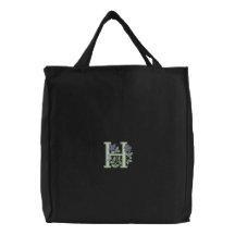 Initiale H de monogramme de fleur Sacs Brodés