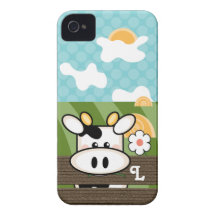 Initiale mignonne de compagnon de cas de l'iPhone  Coque Case-Mate iPhone 4