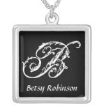 Initiale noire et blanche de monogramme de B perso Pendentifs