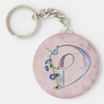 Initiale précieuse D de papillon Porte-clefs