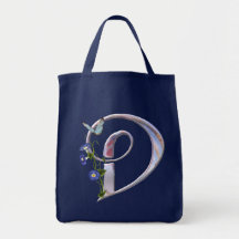 Initiale précieuse D de papillon Sac